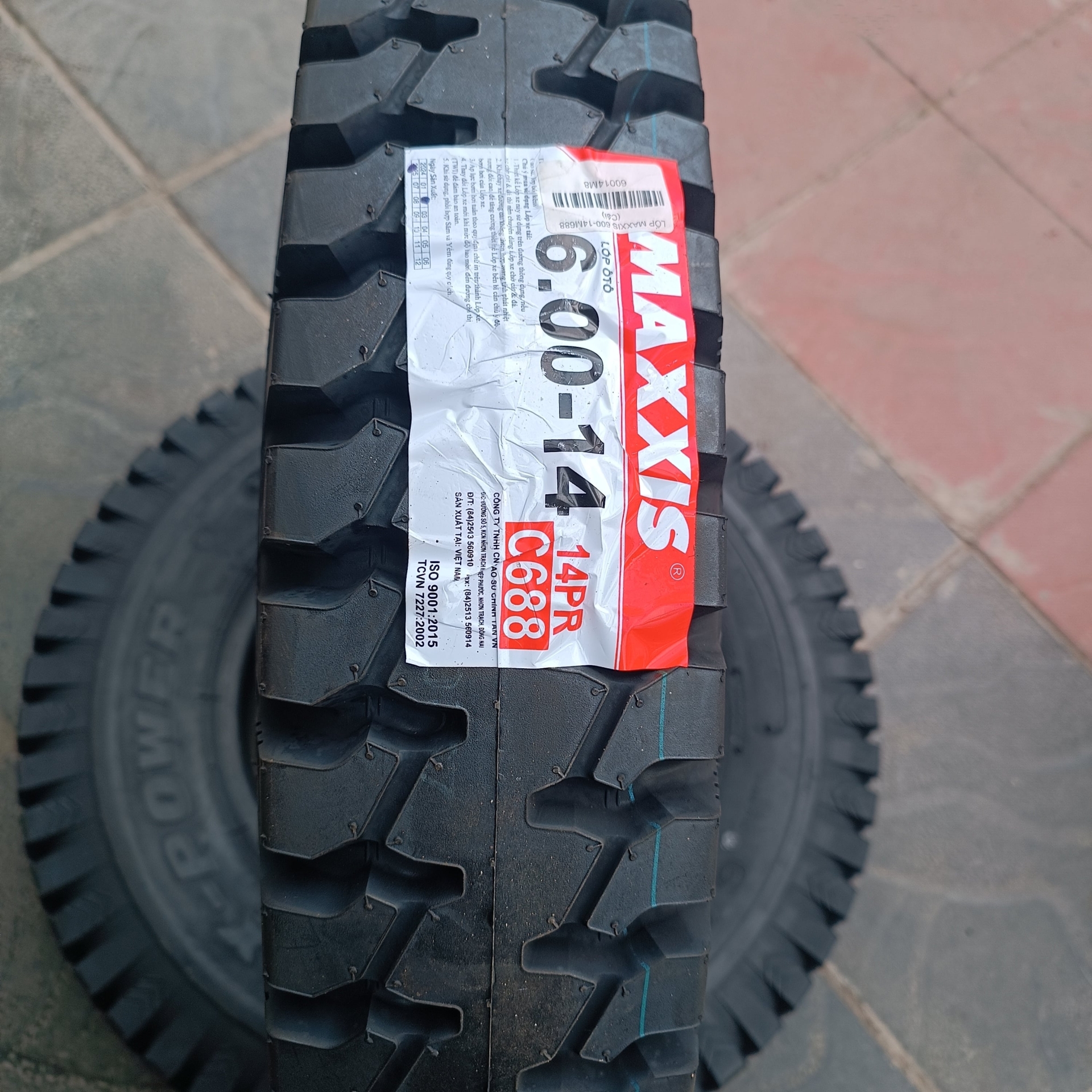 Lốp Maxxis 600-14 14PR C688 Lốp xe tải nhẹ chính hãng